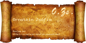 Ornstein Zsófia névjegykártya